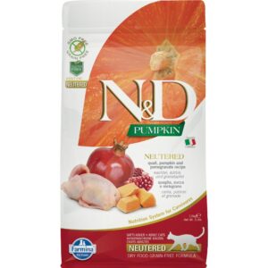 FARMINA N&D PUMPKIN CAT Dry Quail&Pomegr NEUTERED ADULT 1.5 kg