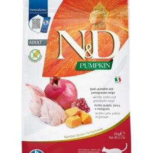 FARMINA N&D PUMPKIN CAT Dry Quail&Pomegranate ADULT 300 g