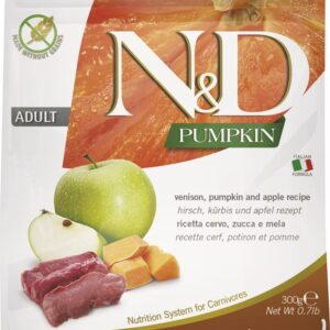 FARMINA N&D PUMPKIN - CAT Dry Venison&Apple ADULT 300 gr
