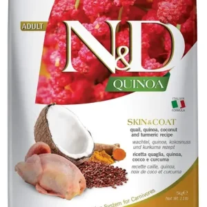 FARMINA N&D QUINOA CAT Dry SKIN&COAT Quail&Coconut ADULT 5 kg