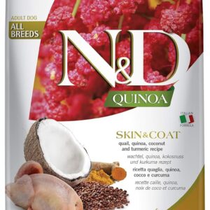 FARMINA N&D QUINOA DOG Dry SKIN&COAT Quail&Coconut ADULT ALL BR 7 kg