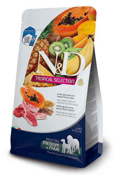 FARMINA N&D TROPICAL SELECTION DOG Dry Lamb ADULT MED&MAX 2 kg FARMINA N&D TROPICAL SELECTION DOG Dry Lamb ADULT MED&MAX 2 kg