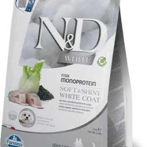 FARMINA N&D WHITE DOG Dry Sea Bass Spirulina&Fennel ADULT MINI 5 kg
