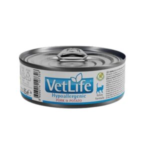 FARMINA VET LIFE CAT Wet HYPOALLERGENIC Pork&Potato 85 g x 6vnt
