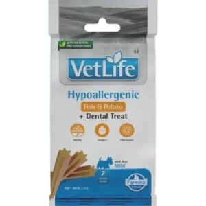 FARMINA VET LIFE HYPOALLERGENIC FISH&POTATO SKANĖSTAI ŠUNIMS ADULT MINI 60 g