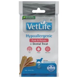 FARMINA VET LIFE HYPOALLERGENIC Pork&Potato skanėstai ADULT MED&MAX 100 g