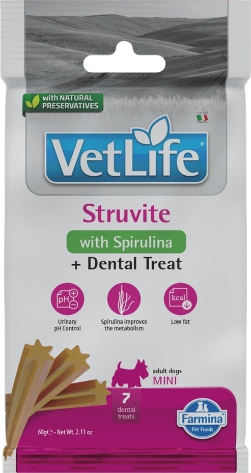 FARMINA VET LIFE SKANĖSTAI ŠUNIMS STRUVITE ADULT MINI 60 g FARMINA VET LIFE SKANĖSTAI ŠUNIMS STRUVITE ADULT MINI 60 g