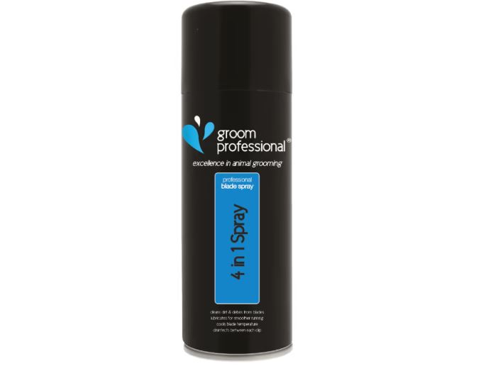 Groom Professional 4in1 Clipper purškiklis kirpimo mašinėlės priežiūrai 400ml Groom Professional 4in1 Clipper purškiklis kirpimo mašinėlės priežiūrai 400ml