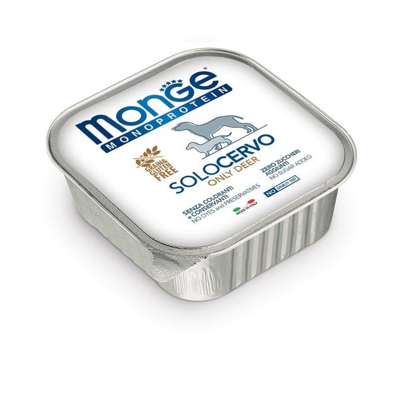 Monge Monoprotein konservai šunims su elniena 150g Monge Monoprotein konservai šunims su elniena 150g