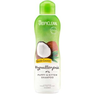 TropiClean Gentle Coconut hipoalerginis šampūnas šuniukams ir kačiukams 355 ml