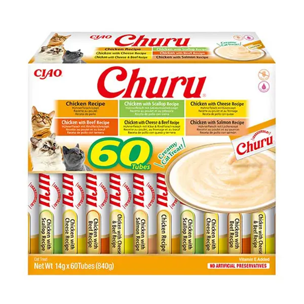 Churu kreminis skanėstas katėms su vištiena 60 vnt Churu kreminis skanėstas katėms su vištiena 60 vnt