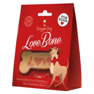 DoggyeBag LOVE BONE Sausainis-kaulas 10x4.8x1.2cm 30g