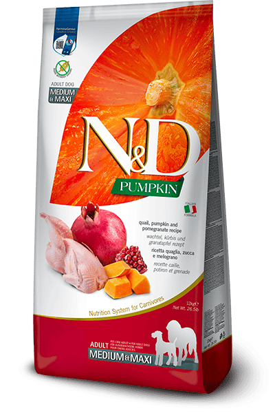 FARMINA N&D PUMPKIN DOG Dry Quail&Pomegr ADULT MEDIUM MAXI 12 kg FARMINA N&D PUMPKIN DOG Dry Quail&Pomegr ADULT MEDIUM MAXI 12 kg