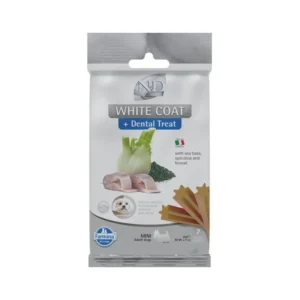 FARMINA N&D WHITE DOG TREAT Sea Bass Spirulina&Fennel ADULT MINI 60 g