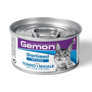 GEMON Wet Cat Mousse Sterilised Tuna Pork 85g