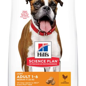 Hills SP Canine Adult Light Chicken vidutinių veislių šunims su vištiena 14kg