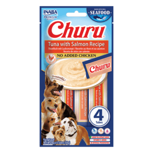 Churu kreminis skanėstas šunims su tunu ir lašiša,4vnt
