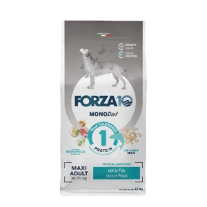 Gyvūnų prekės 12 FORZA10 Monodiet Maxi Adult šunims su žuvimi 12 kg