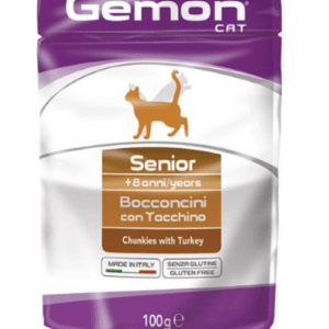 GEMON Wet Cat Pouches chunkies STERILISED Turkey 100 g