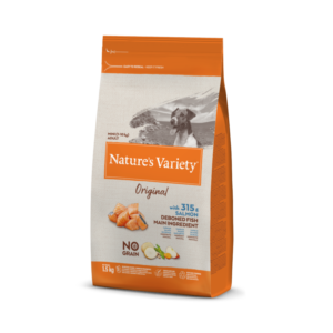 Natures Variety NO GRAIN MINI ADULT (lašiša) 1,5 kg