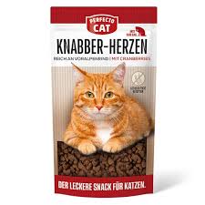 Perfecto Cat skanėstai katėms širdelės Anti-Hairball ir jautiena 50g