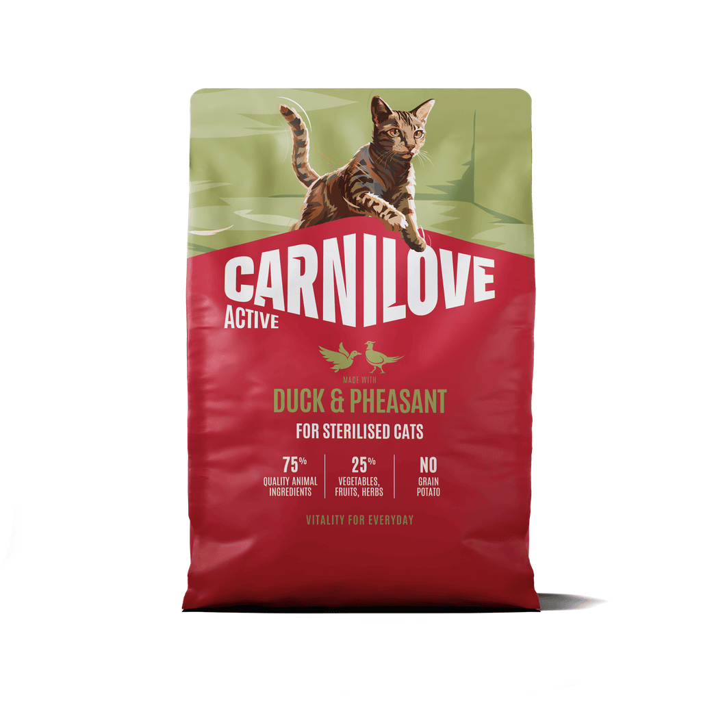 CARNILOVE ACTIVE Cat Duck & Pheasant Sterilised sausas pašaras katėms 2 kg CARNILOVE ACTIVE Cat Duck & Pheasant Sterilised sausas pašaras katėms 2 kg