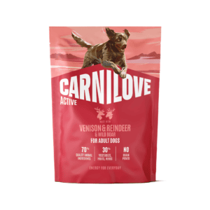 CARNILOVE ACTIVE Dog Dry Venison & Reindeer & Wild Boar sausas pašaras šunims