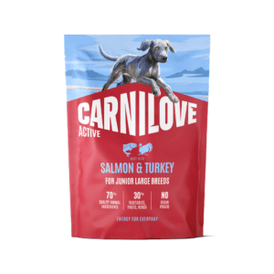 CARNILOVE ACTIVE Dog Salmon & Turkey Junior Large Breeds sausas pašaras jauniems šunims