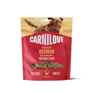 CARNILOVE Crunchy Snack Ostrich with Blackberries skanėstai šunims 200 g