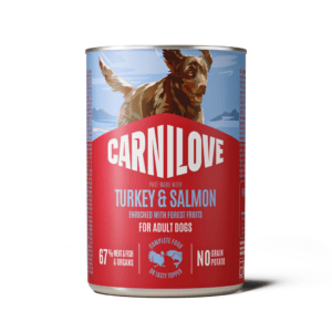 CARNILOVE Paté Made with Turkey & Salmon konservuotas pašaras šunims 400g
