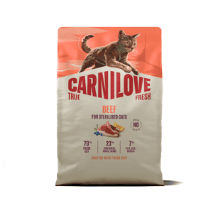 CARNILOVE TRUE FRESH Cat Dry Beef Adult Cat Sterilised sausas maistas katėms 2kg