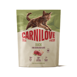 CARNILOVE TRUE FRESH Cat Dry Duck Adult Cat Sterilised sausas maistas katėms 400g