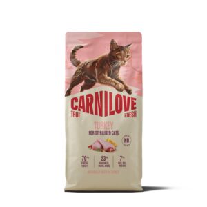 CARNILOVE TRUE FRESH Cat Dry Turkey Adult Cat Sterilised sausas pašaras katėms 6kg