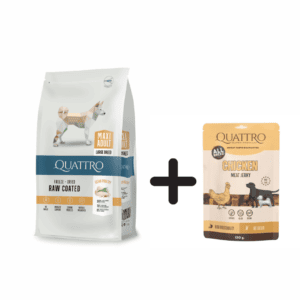 QUATTRO Maxi adult su paukštiena 12kg + Quattro skanėstai