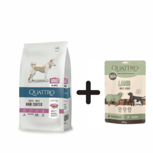 QUATTRO adult extra lamb 12kg + Quattro skanėstai