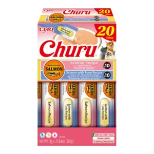 Churu kreminis skanėstas katėms su lašiša ir tunu 20 vnt