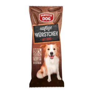 Perfecto skanėstai šunims dešrelės su jautiena 8 vnt (60 g)