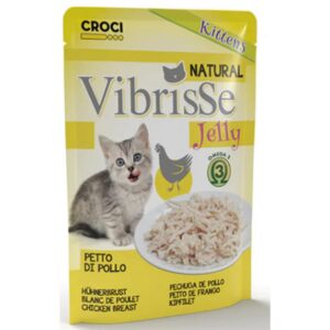 VIBRISSE konservai kačiukams vištienos krūtinėlė želatinoje 70g