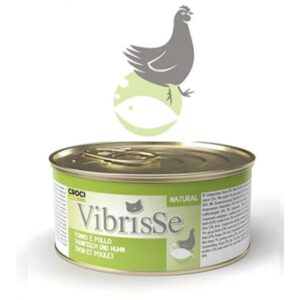 VIBRISSE konservai katėms su tunu ir vištiena 70g