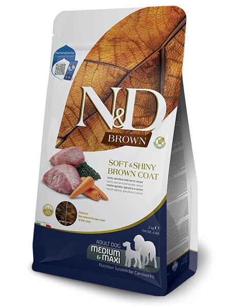 0005477_f44693-farmina-nd-brown-dog-dry-lamb-spirulinacarrot-adult-medmax-2-kg 0005477 f44693 farmina nd brown dog dry lamb spirulinacarrot adult medmax 2 kg