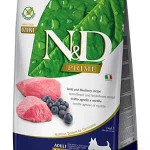 0006122 f21809 farmina nd prime dog dry lambblueberry adult mini 800 g pak10
