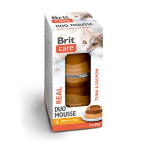 Brit Care Cat Double Layer Mousse Real Tuna and Salmon skanėstai katėms 150 g