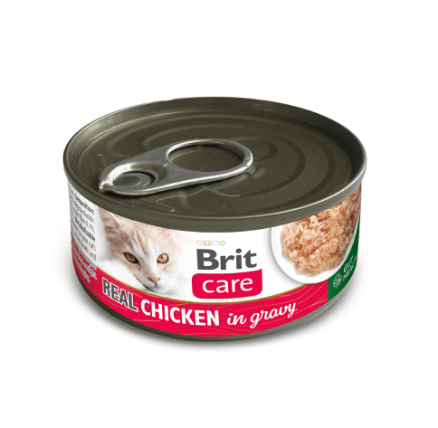 Brit Care Cat Real Chicken in Gravy konservai katėms 80 g Brit Care Cat Real Chicken in Gravy konservai katėms 80 g