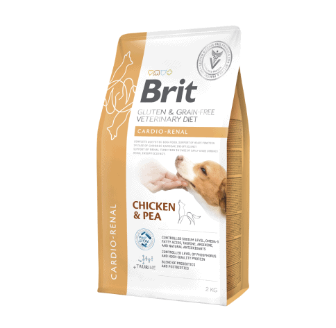Brit GF Veterinary Diets Dog Cardio-Renal sausas pašaras šunims 2 kg Brit GF Veterinary Diets Dog Cardio-Renal sausas pašaras šunims 2 kg