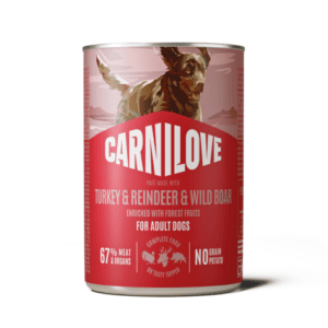 CARNILOVE Paté Turkey & Reindeer & Wild Boar konservuotas pašaras šunims 400 g