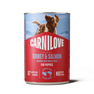CARNILOVE Paté Turkey & Salmon for Puppies konservuotas pašaras šuniukams 400 g