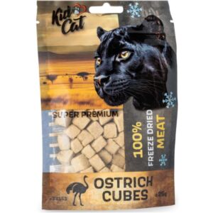 Naujienos 9 KIDCAT 100% liofilizuoti strutienos kubeliai 25g