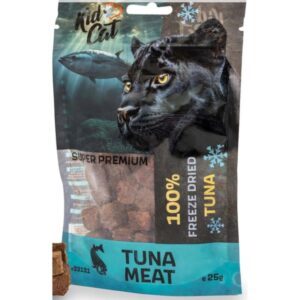 Naujienos 11 KIDCAT 100% liofilizuoti tuno kubeliai 25g