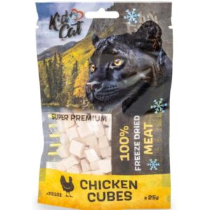 KIDCAT 100% liofilizuoti vištienos kubeliai 25g