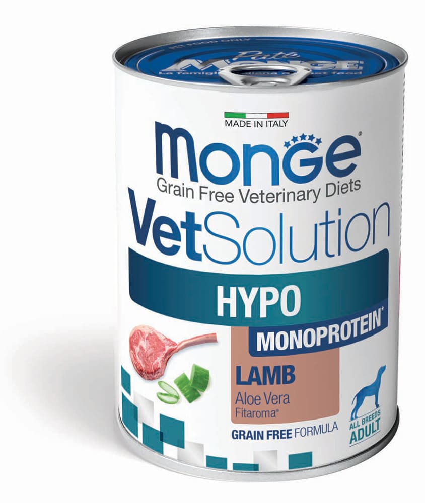 MONGE VetSolution Dog Wet HYPO MONO Lamb 400 g MONGE VetSolution Dog Wet HYPO MONO Lamb 400 g